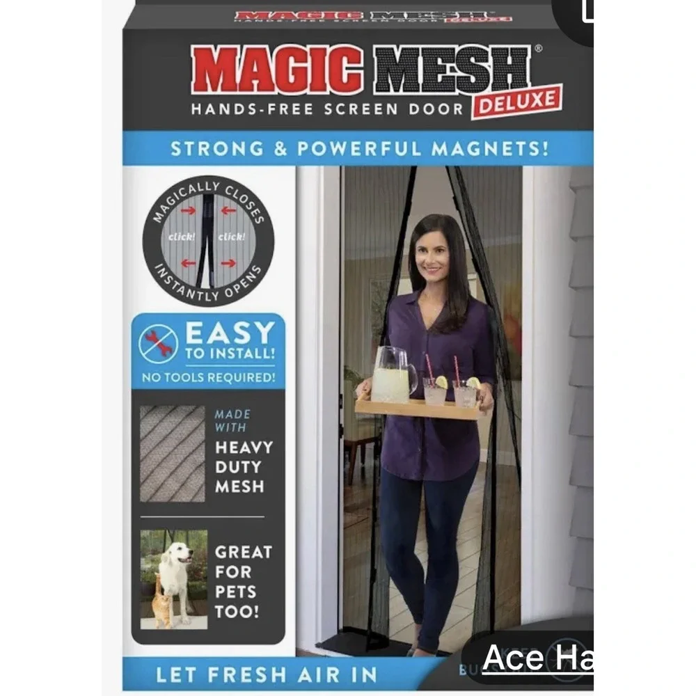 Magnetic Screen Screen‎ Door Mesh Easy Install NWT #109